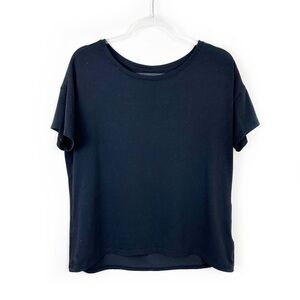 Athleta Black Power-up Sporty tee with yoke back size: M